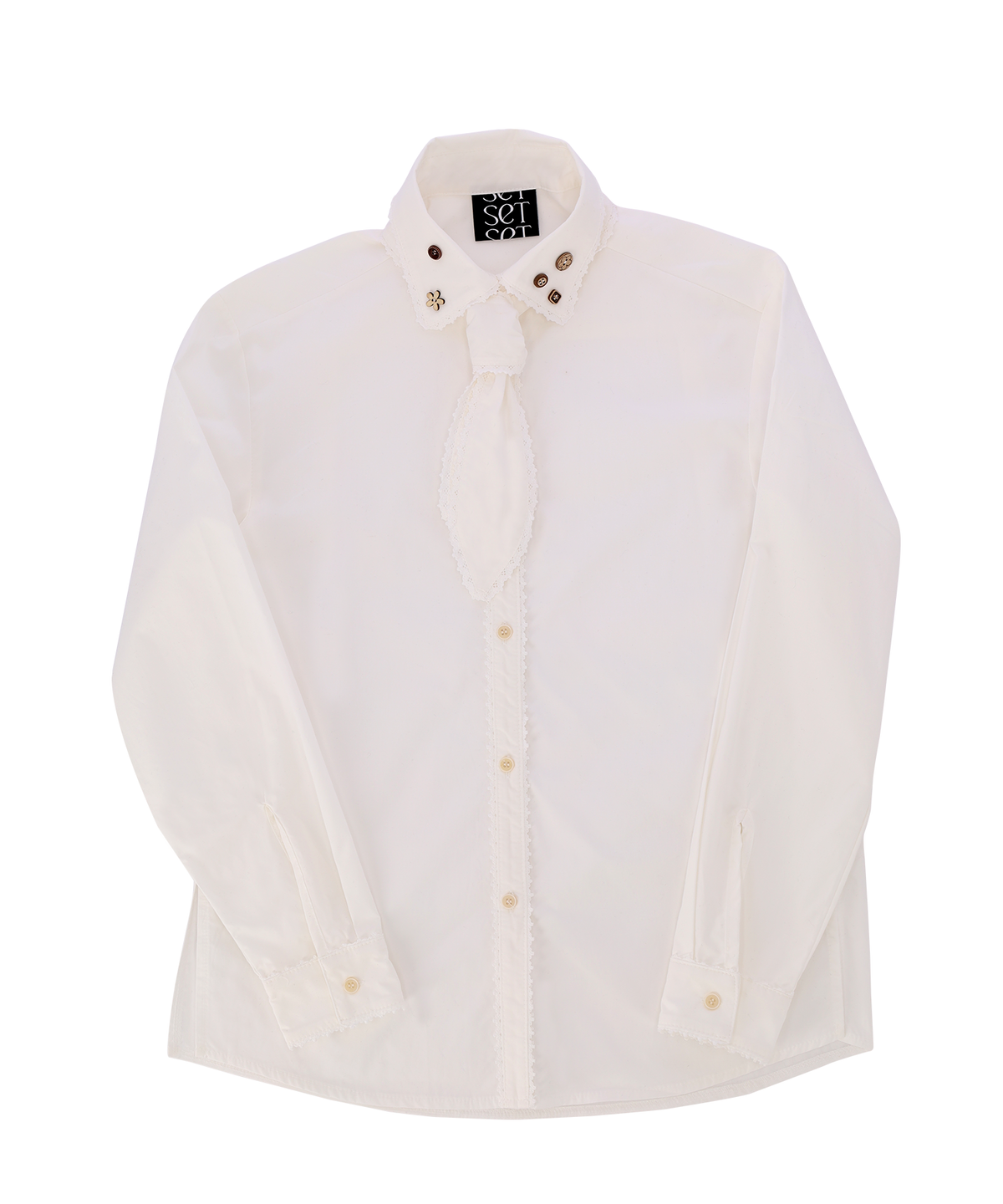 쎄쎄쎄(SETSETSET) LACE SHIRT TIE SET
