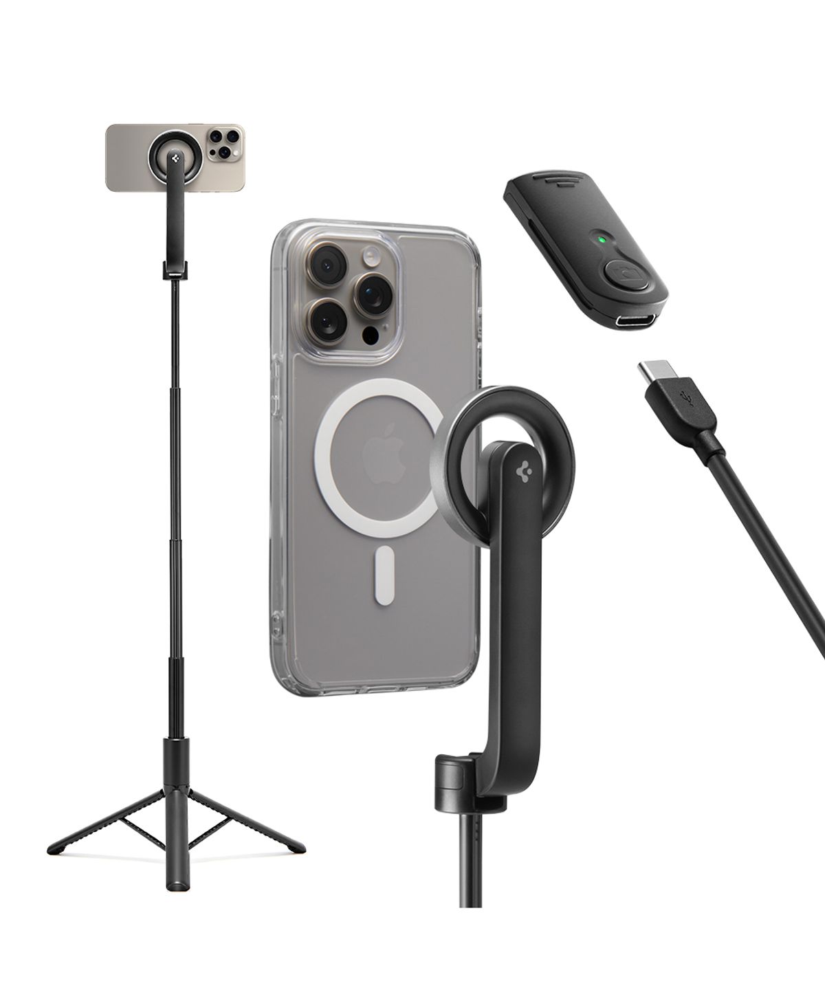 슈피겐(SPIGEN) 맥세이프 대형 셀카봉 삼각대 원더스냅 맥핏 2세대 S580W