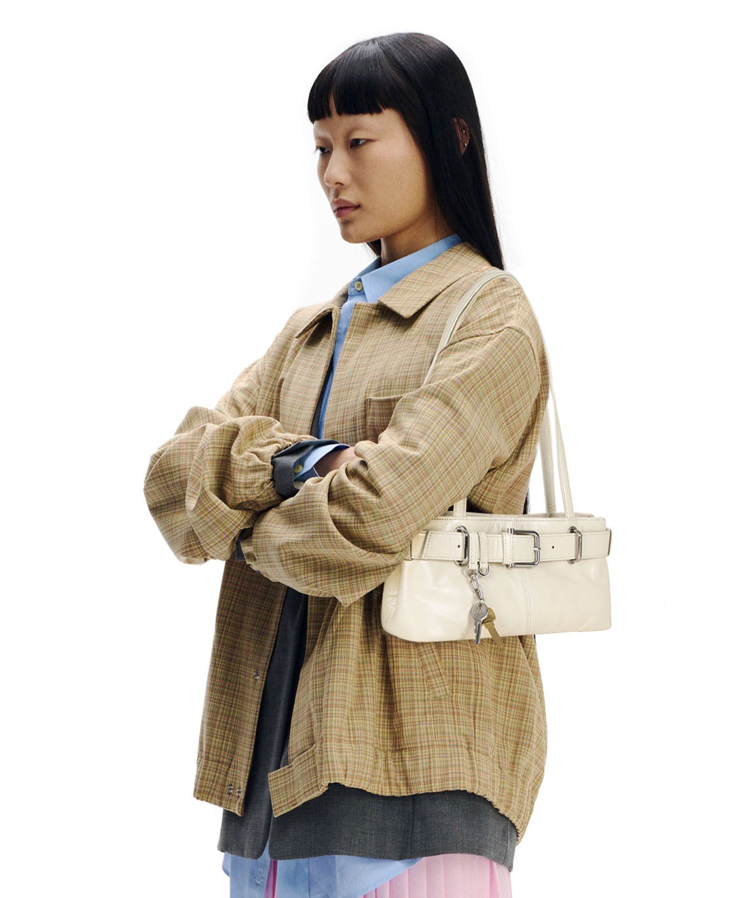 MUSINSA | OSOI SHOULDER BROCLE MINI [STONE CREAM]
