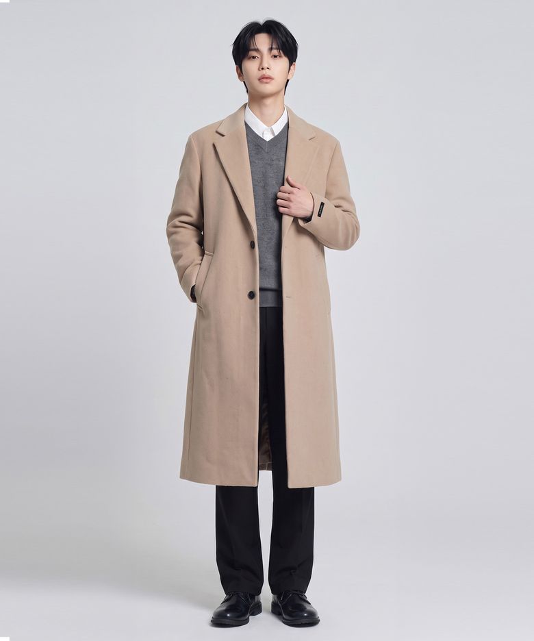 남성 싱글 핸드메이드 코트 (CAMEL) (HAAHC10)
