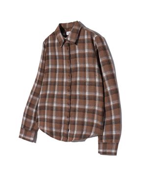 85-VIVA076 컨트리 머피 슬림핏 긴팔 타탄 체크 셔츠 브라운