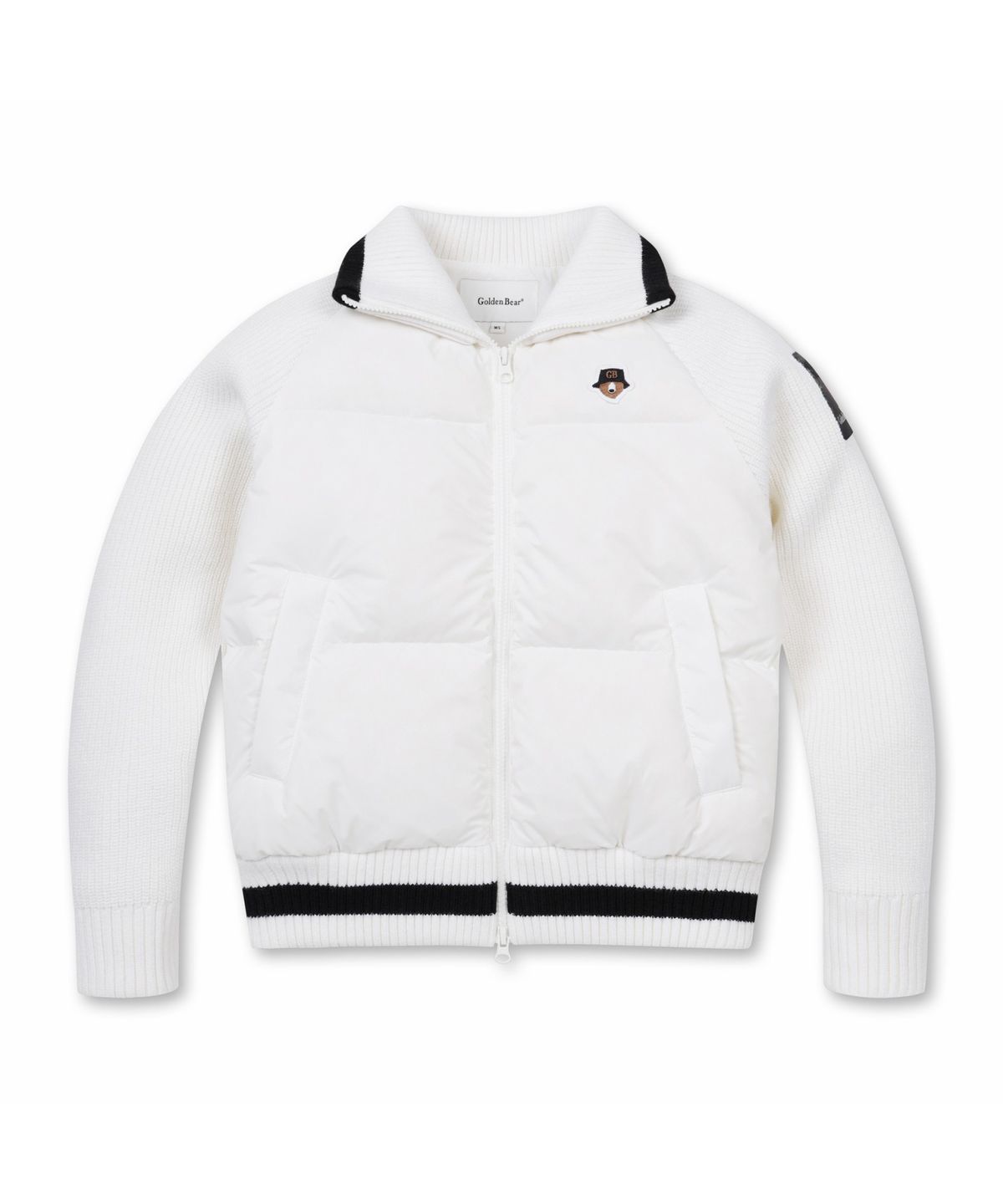 골든베어(GOLDEN BEAR) (WOMEN) Knit Hybrid Full Zip-up Jacket(Ivory)_G5UAW24832IVX