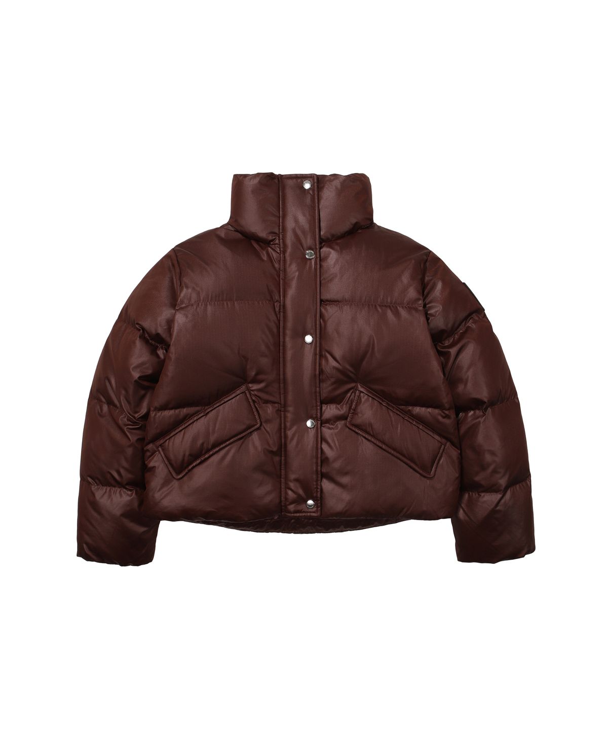 슈퍼드라이(SUPERDRY) W 에센셜 덕다운 숏패딩 브라운