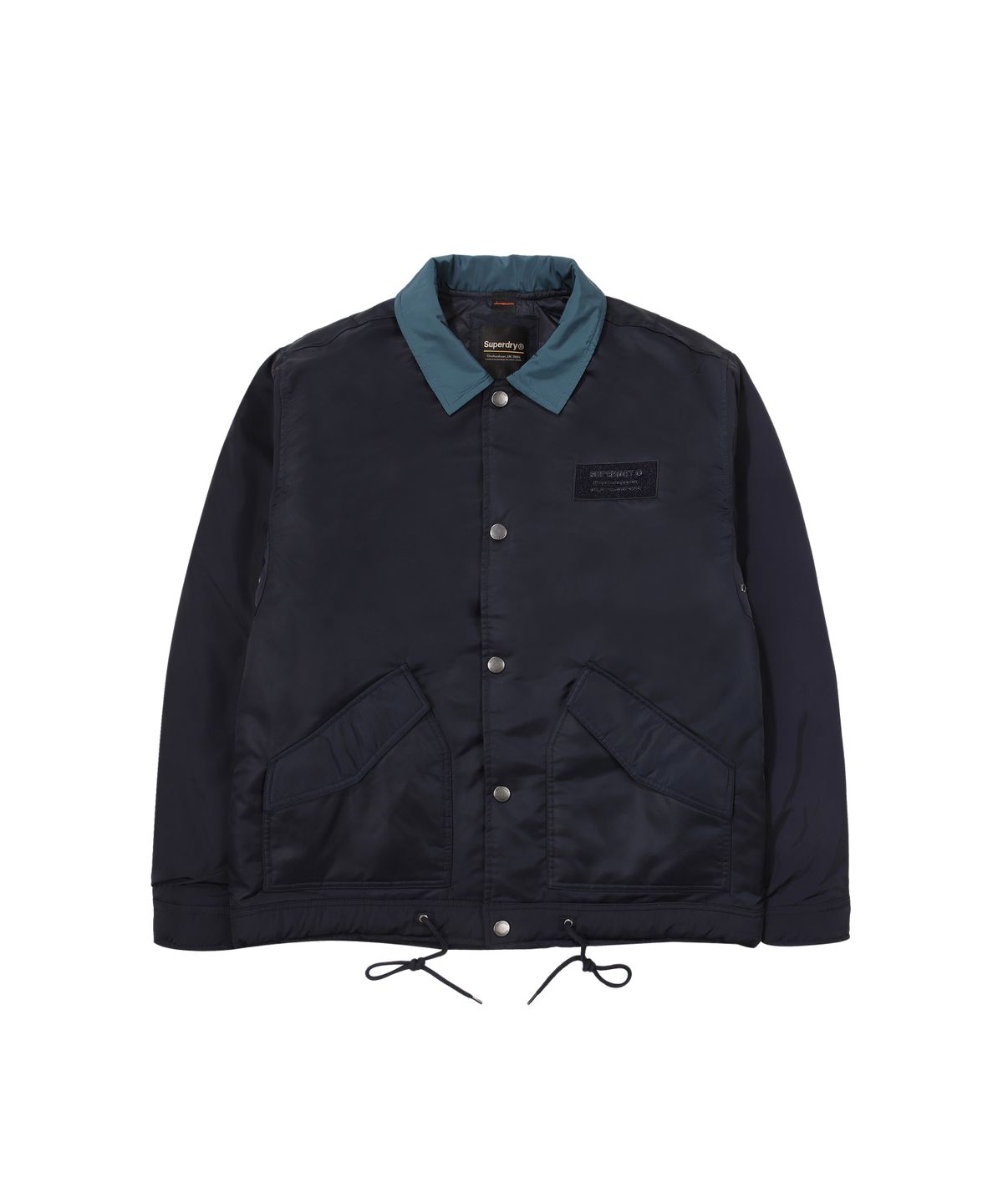 슈퍼드라이(SUPERDRY) 나일론 컬러 블록 패딩 자켓 네이비