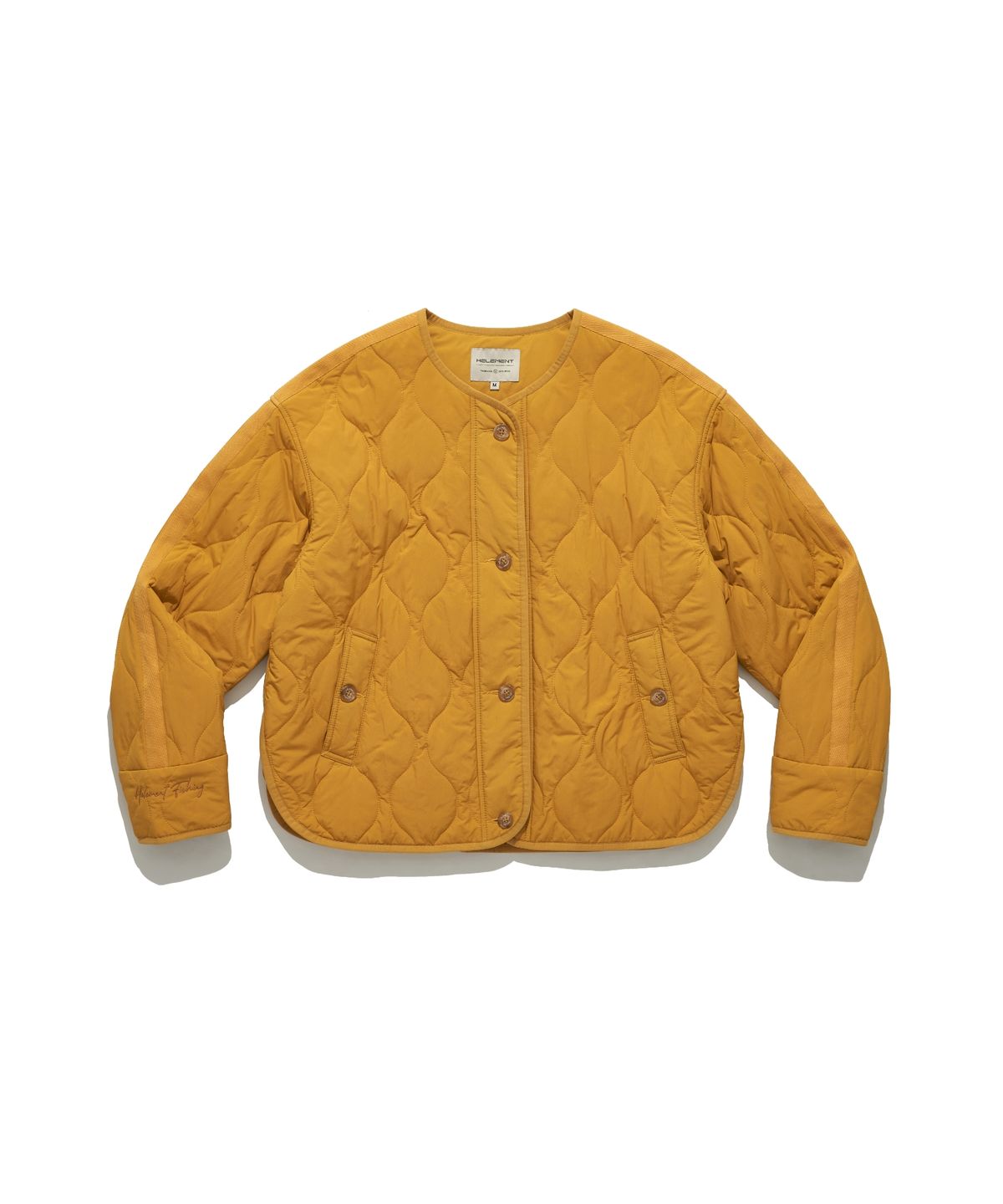 힐리먼트(HELEMENT) 여성 웨빙 퀼팅 자켓 (YELLOW)