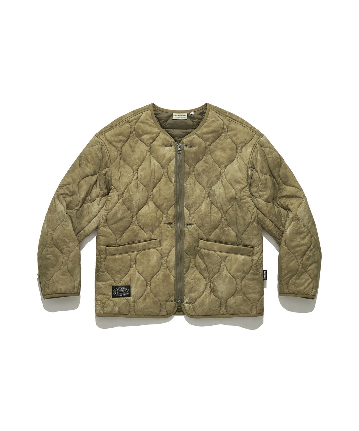 힐리먼트(HELEMENT) 웨이브 패턴 퀼팅 자켓 (BEIGE)