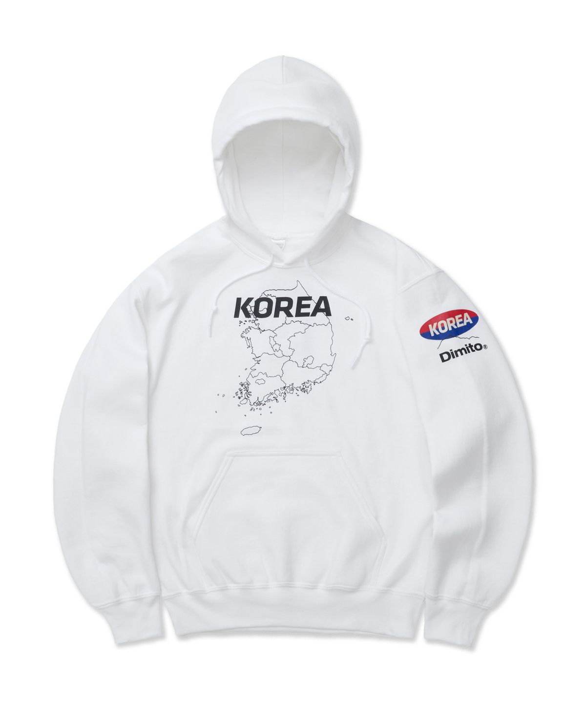 디미토(DIMITO) TEAM KOREA REPLICA BOX LOGO HOODIE WHITE