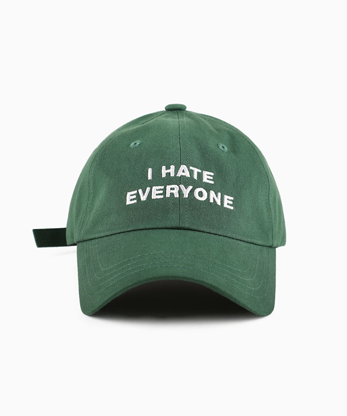 홀리데이비지터(HOLIDAYVISITOR) I hate everyone 볼캡 - 그린