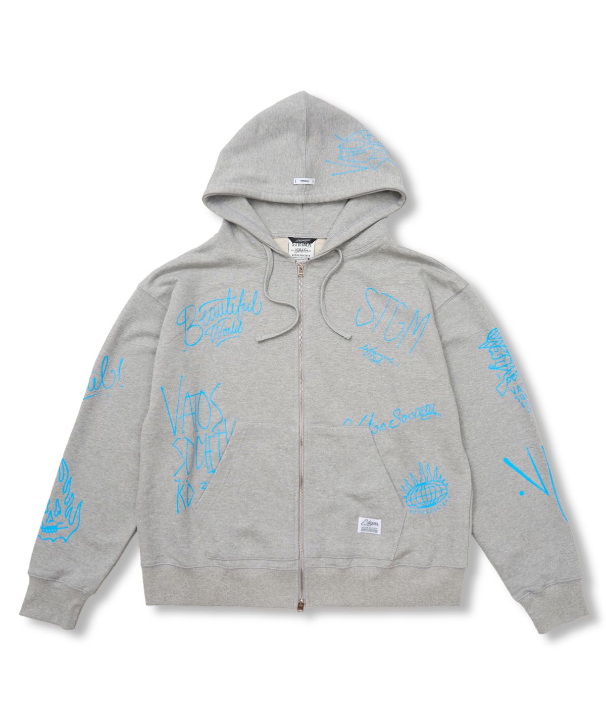 스티그마(STIGMA) The World Oversized Zip-up Hoodie Melange