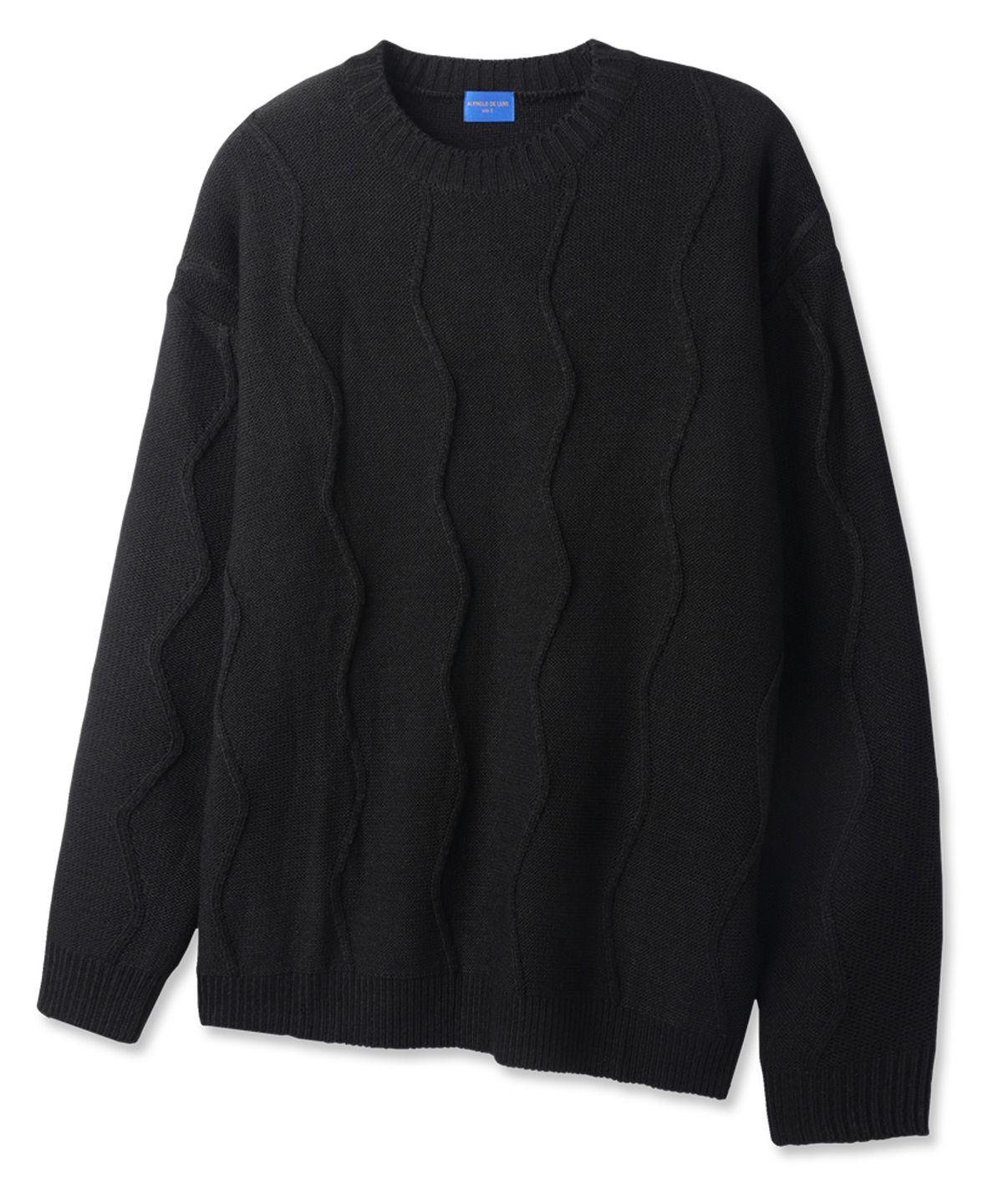 앨빈클로(ALVINCLO) [DE LUXE] 웨이브 라운드 니트 DLX1505 (4 COLOR)