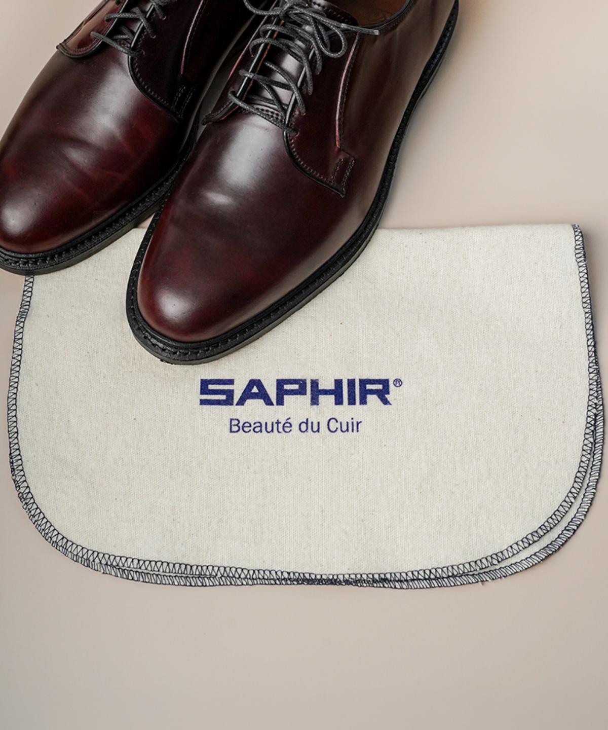 사피르(SAPHIR) 가죽 광택용 기모 융 구두 닦이 폴리싱 천