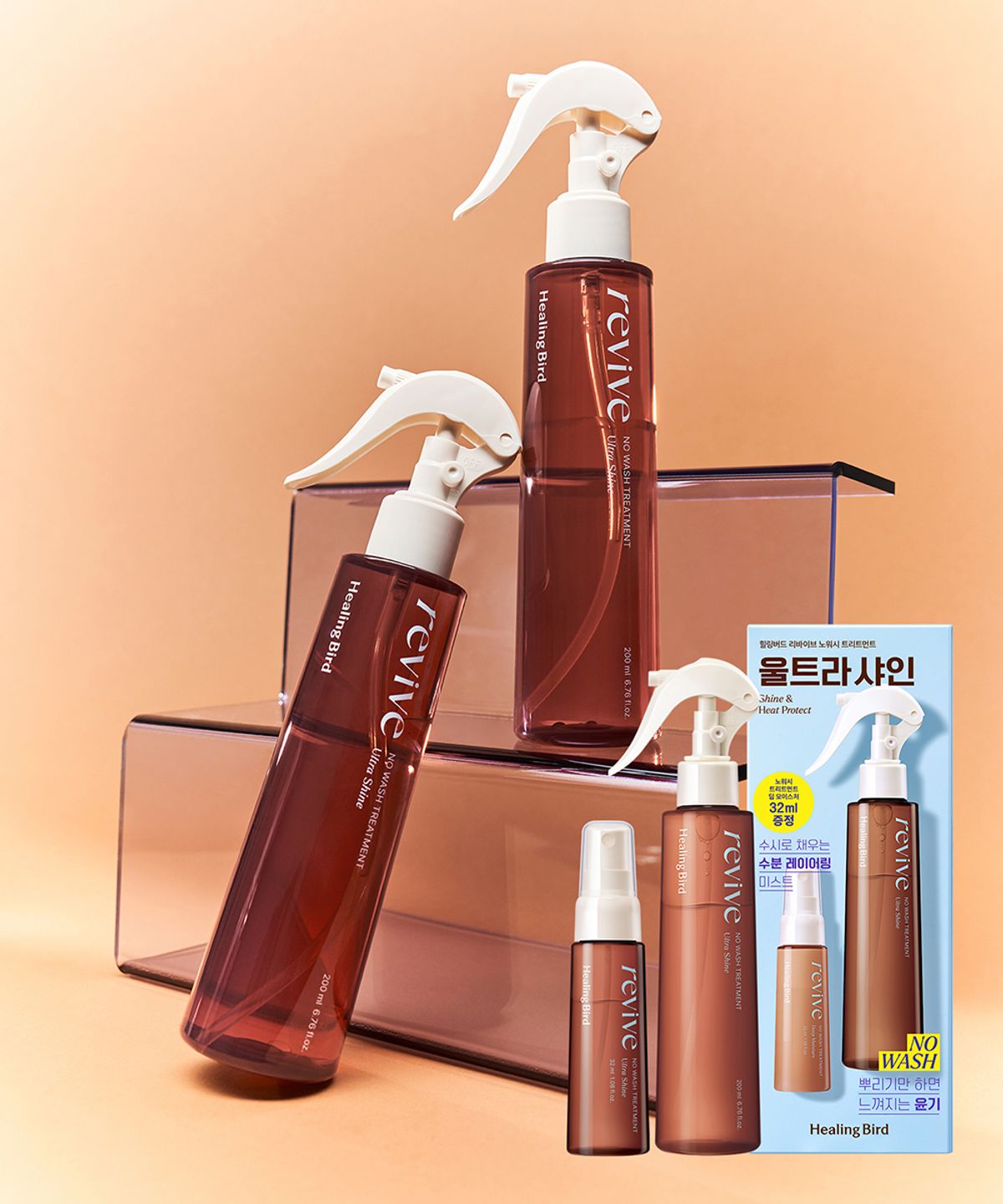 힐링버드(HEALING BIRD) [2pack] 리바이브 노워시 트리트먼트 울트라샤인 기획 [증정] 티트리듀오샤셰3EA