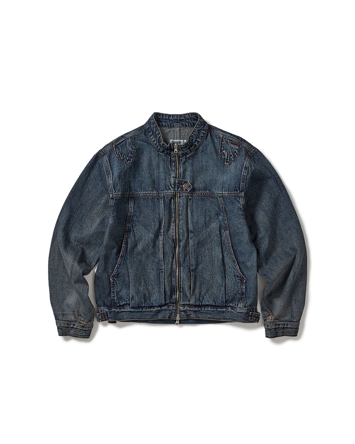 카락터(KARACTOR) Mounted denim short jacket / Vintage blue