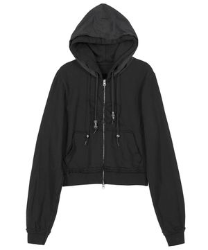 Layered Zip Hoodie (FL-150_Black)