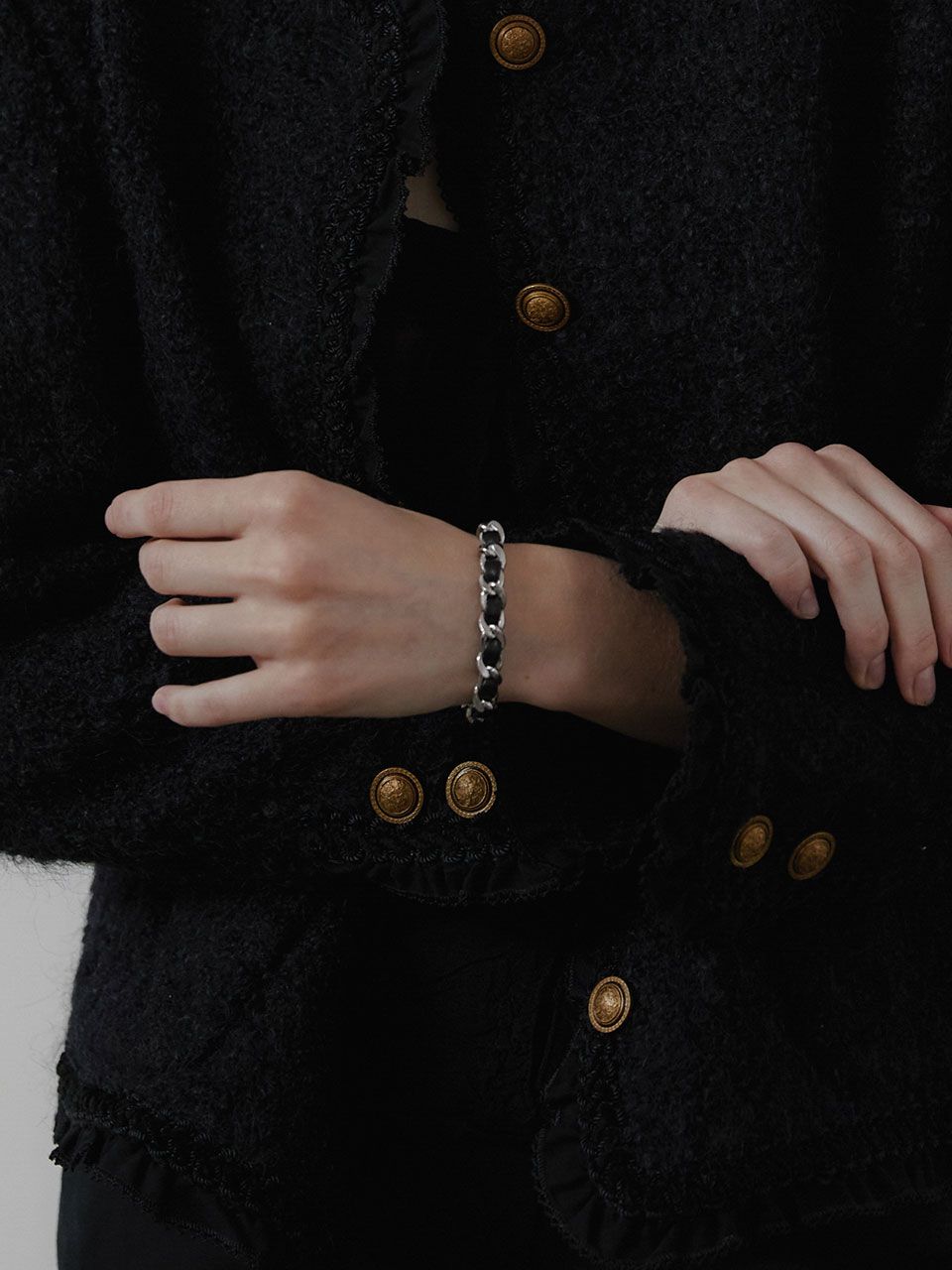 ブレスレット LOVE ME MONSTER Sheer Long Ribbon Chain Bracelet 4BFT354 MUSINSA | LOVE ME MONSTER Chic Leather Ribbon Chain Bracelet