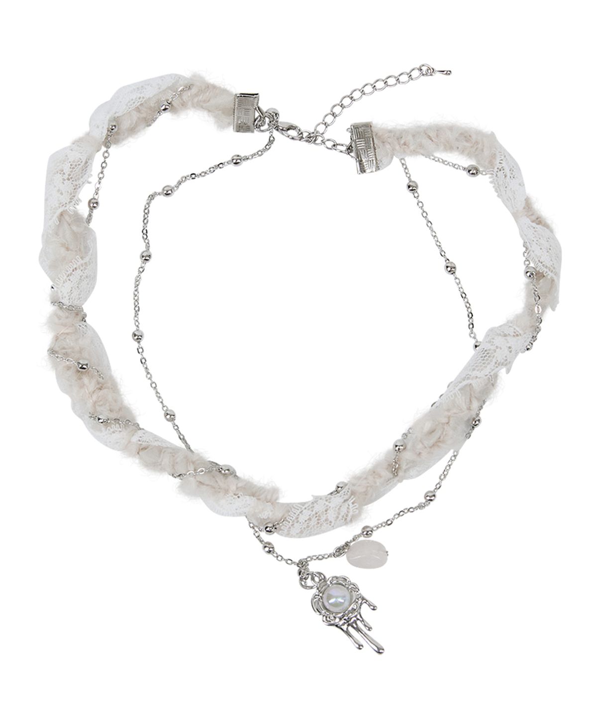 플레어업(FLAREUP) Braided Handmade Necklace (FL-730_White)