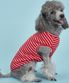 강아지 골지줄무늬 티셔츠 S-5XL 레드