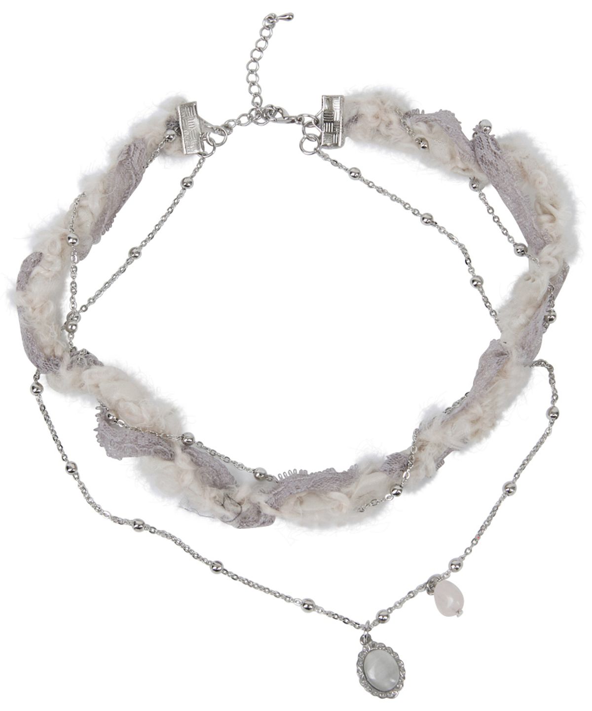 플레어업(FLAREUP) Braided Handmade Necklace (FL-730_Gray)