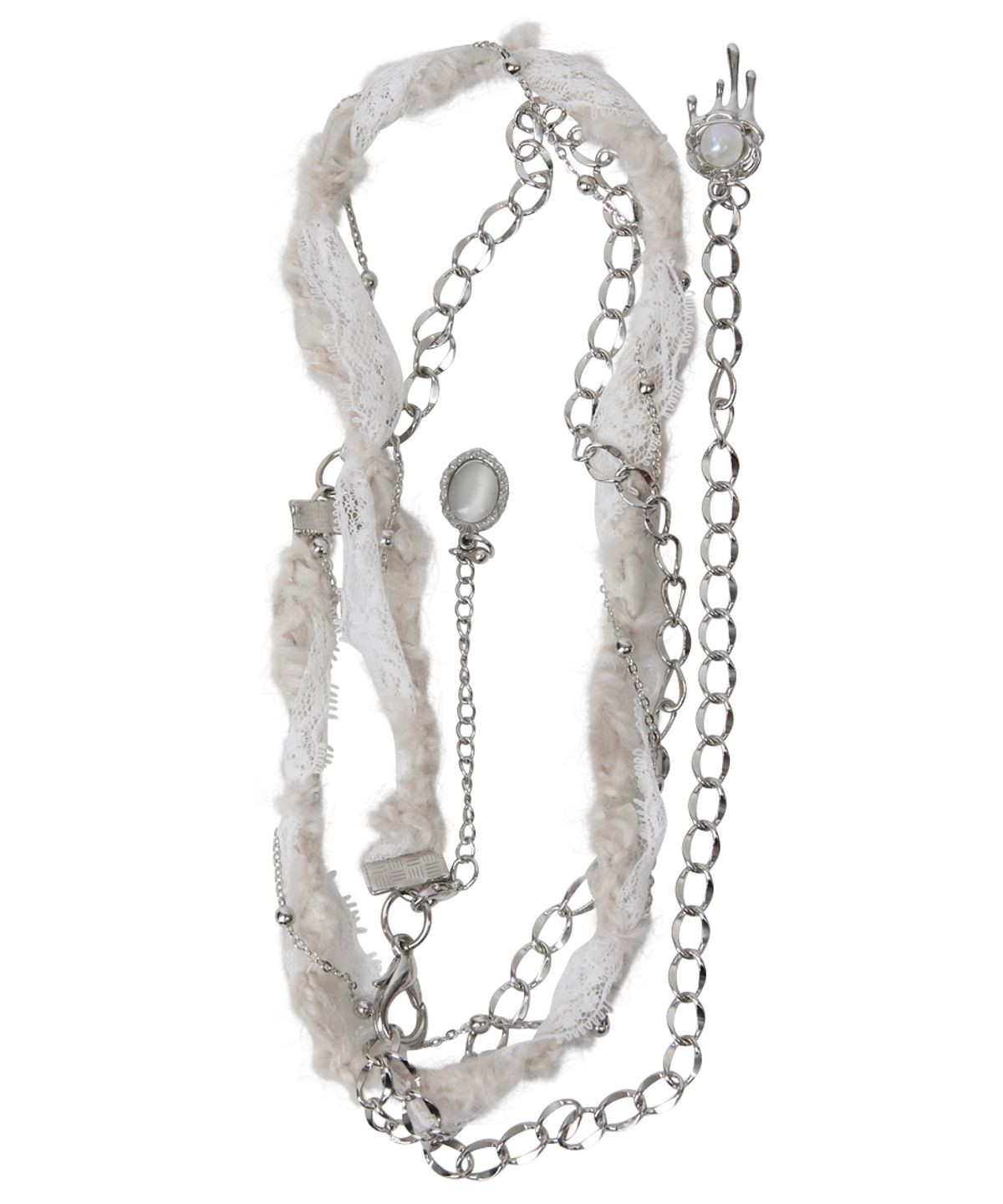 플레어업(FLAREUP) Braided Handmade Chain Belt (FL-732_White)