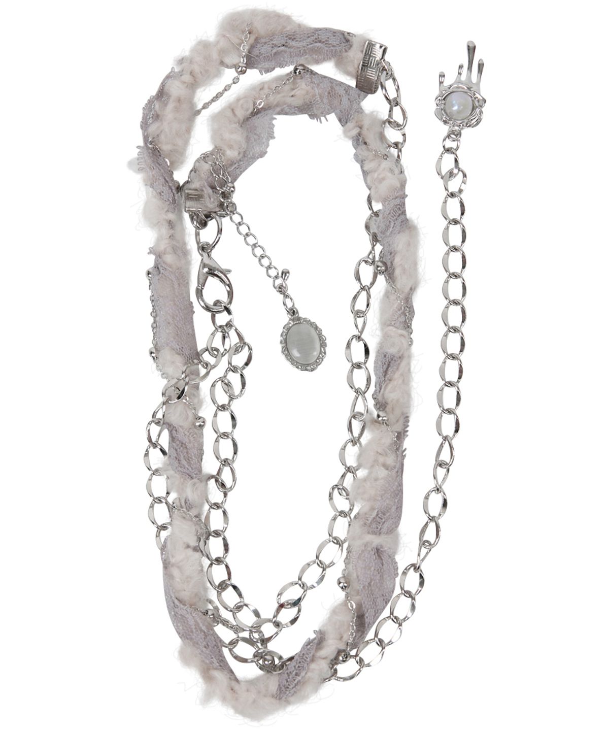 플레어업(FLAREUP) Braided Handmade Chain Belt (FL-732_Gray)
