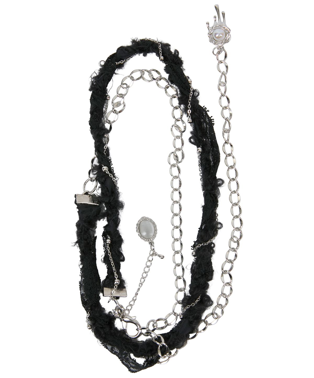 플레어업(FLAREUP) Braided Handmade Chain Belt (FL-732_Black)