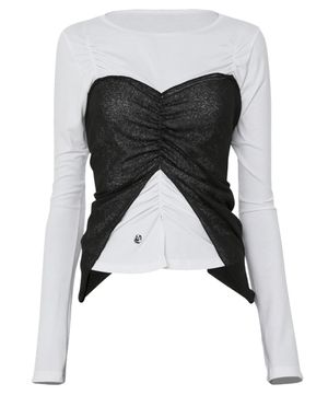 Bustier Layered Long Sleeve (FL-152_White)