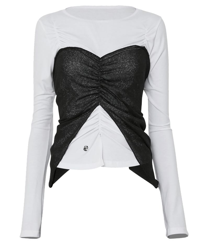 Bustier Layered Long Sleeve (FL-152_White)