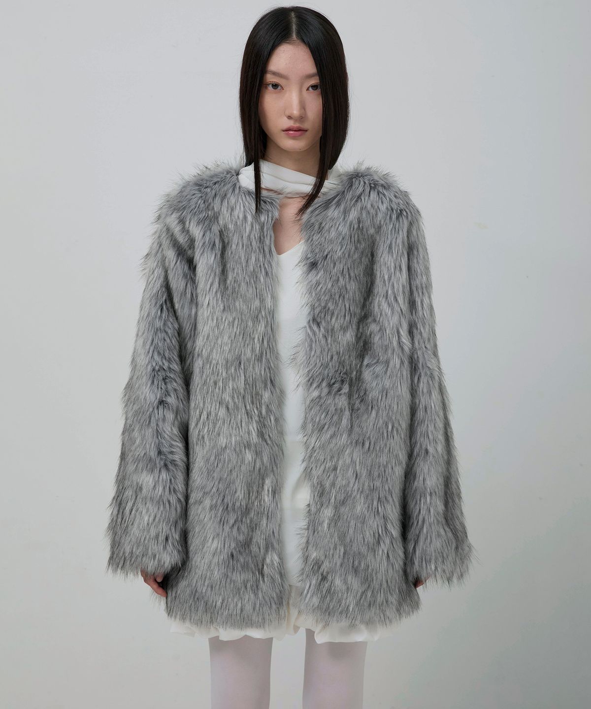 플레어업(FLAREUP) Fur Jacket (FL-046_Gray)