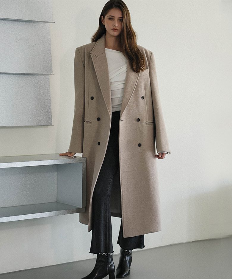 Overfit Maxi Coat [Brown]