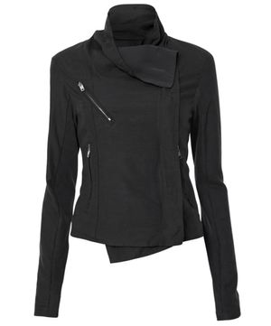 Asymmetrical Biker Jacket (FL-047_Black)