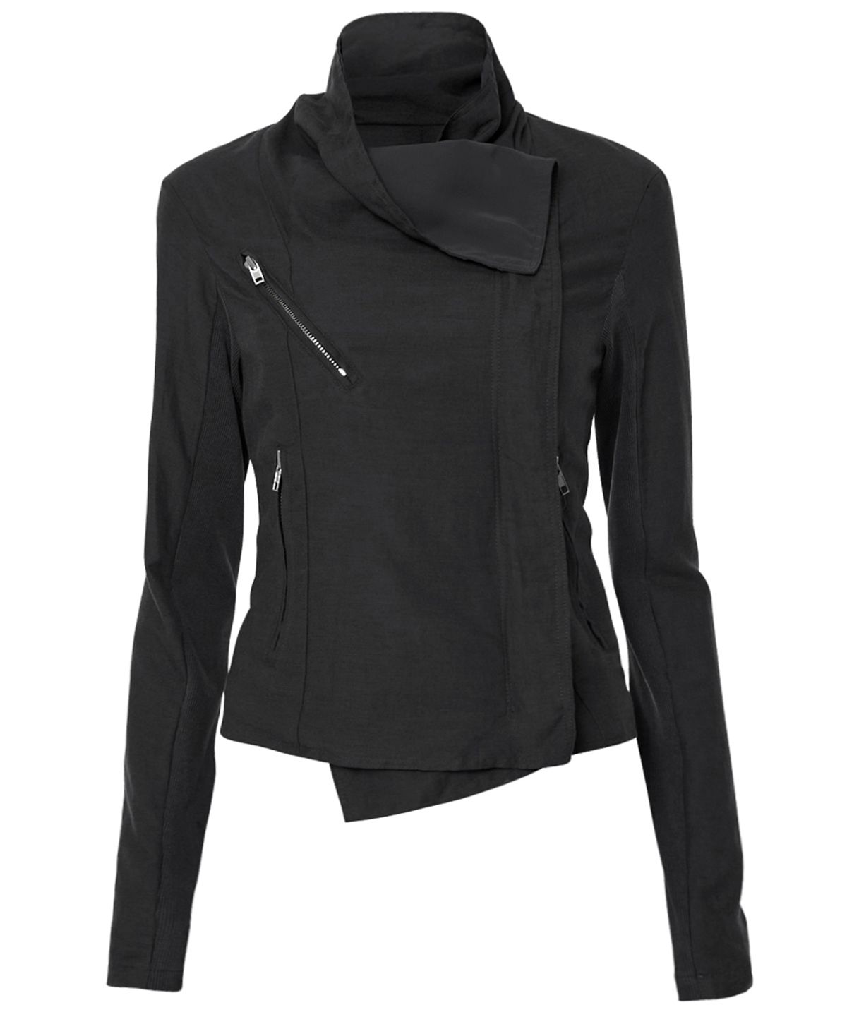 플레어업(FLAREUP) Asymmetrical Biker Jacket (FL-047_Black)