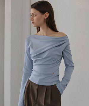 One Off-shoulder Sleeve [Sky Blue]