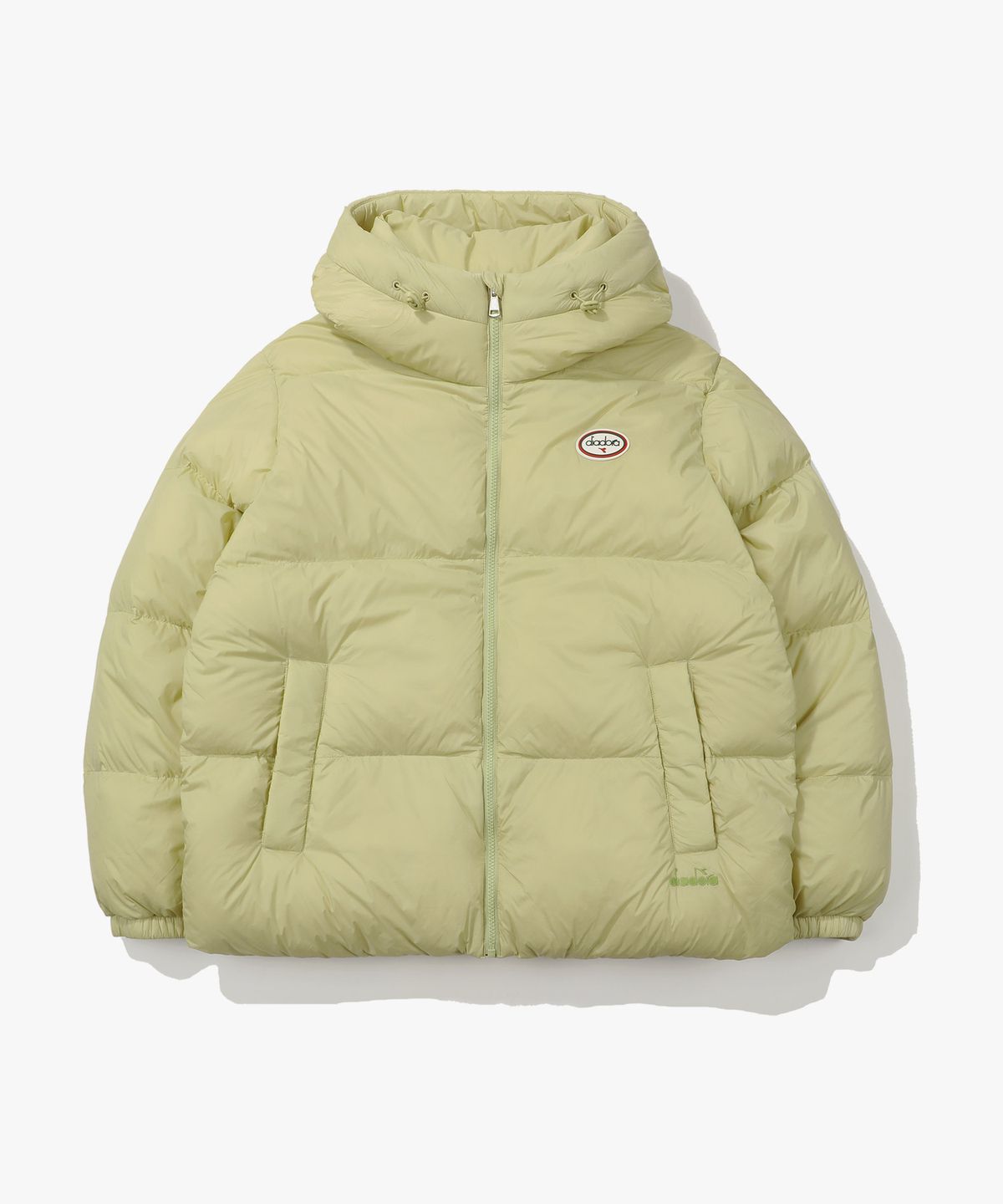 디아도라(diadora) 베라피우마 후드 푸퍼 패딩 자켓 LIME