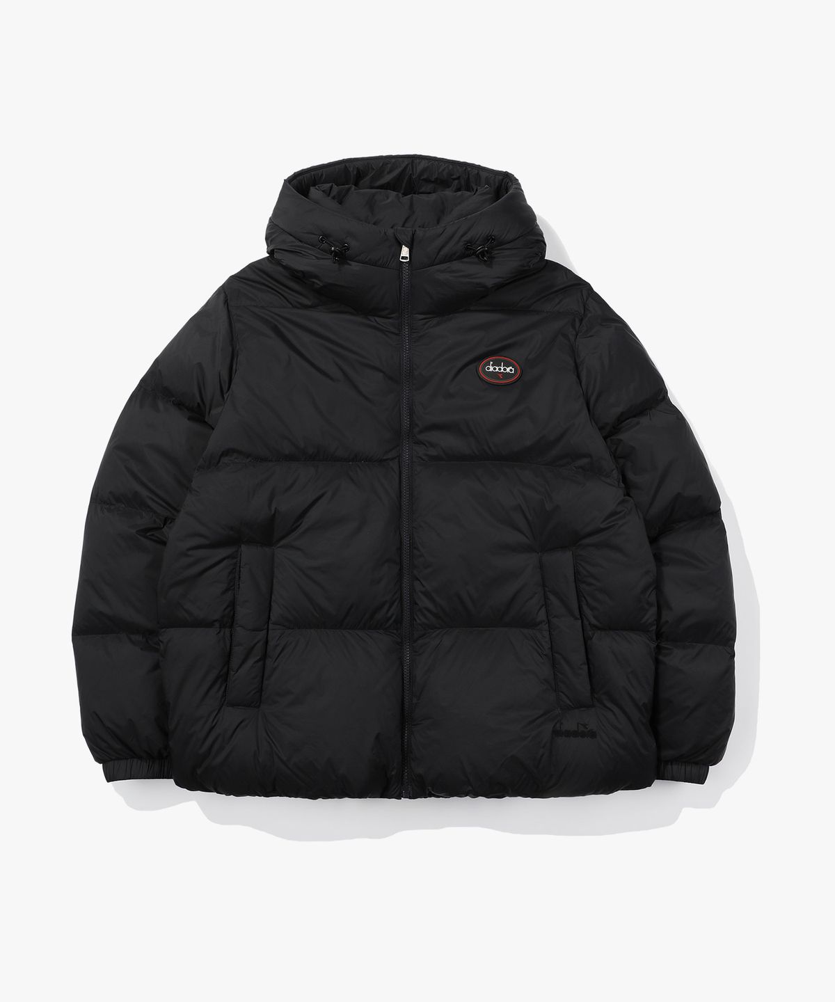 디아도라(diadora) 베라피우마 후드 푸퍼 패딩 자켓 BLACK