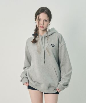 [UNISEX] 클래식 스몰 심볼 후드 멜란지