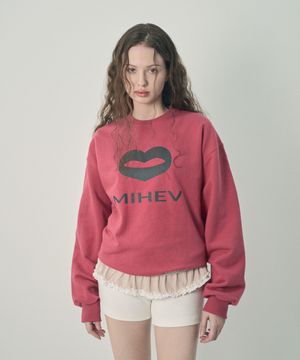 빅 클래식 로고 스웻셔츠 마젠타