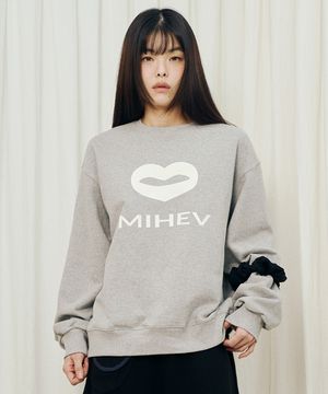 [UNISEX] 빅 클래식 로고 스웻셔츠 멜란지