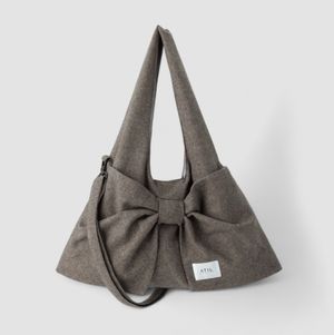 울 듀이 리본 호보 숄더 앤 크로스백 _ [브라운]