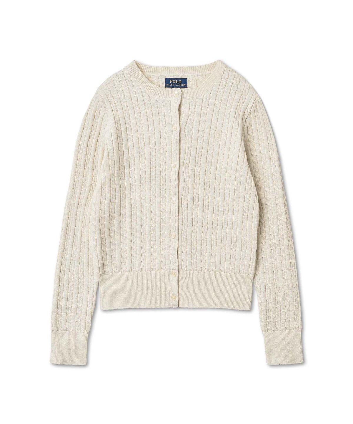 폴로 랄프 로렌 칠드런(POLO RALPH LAUREN CHILDREN) 케이블 니트 코튼 카디건-내추럴101