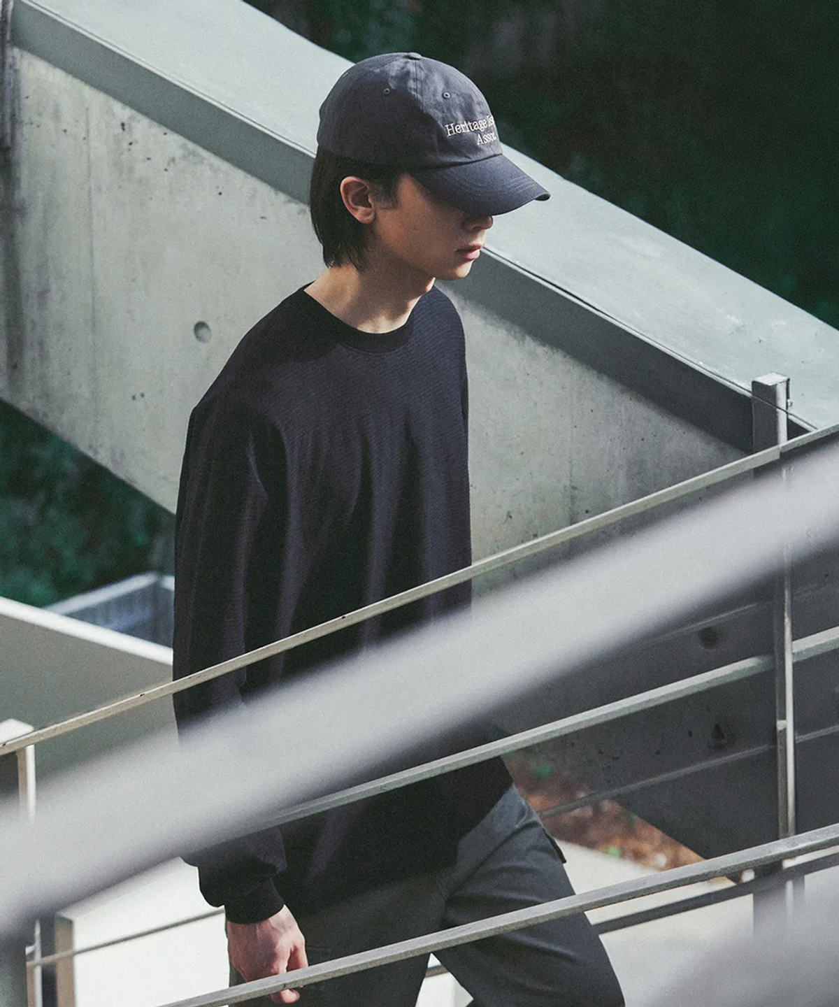 유니온블루(UNION BLUE) HERITAGE WASHED BALL CAP [CHARCOAL]