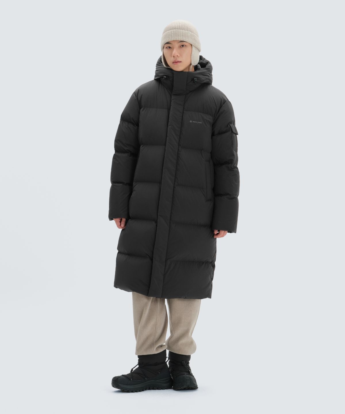 스노우피크 어패럴(SNOWPEAK APPAREL) 퀼팅 롱 다운 자켓 (S24WUFDJ08) Black