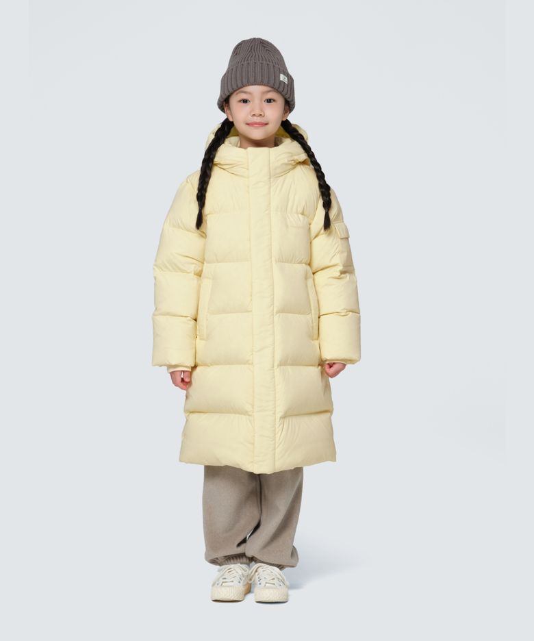 키즈 롱 다운 자켓 (S24WKFDJ82) Light Yellow