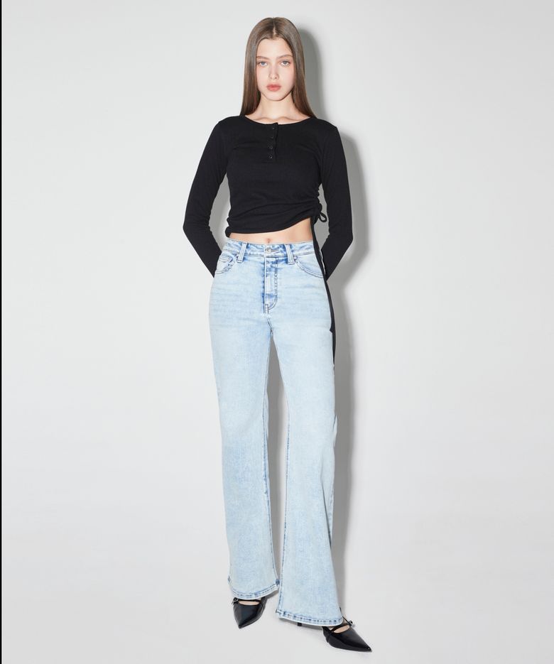 여성 플레어진 M톤 인디고