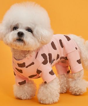 강아지 베어베어 올인원 핑크