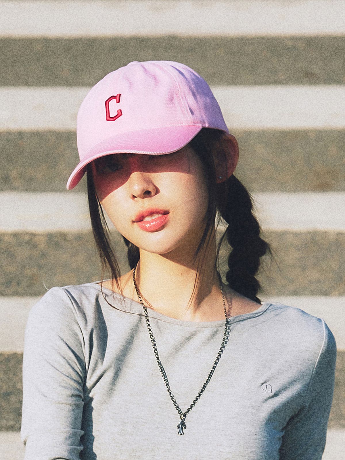 엠엘비(MLB) 베이직 워싱 언스트럭쳐 볼캡 CLE (Mg.Pink)