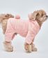강아지 곰후드 올인원 핑크