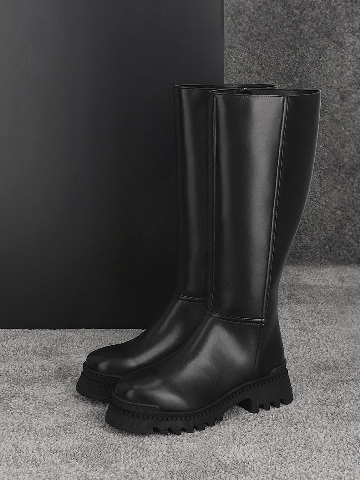 엘칸토(ELCANTO) 마쯔 여성 캐주얼 몰드 롱부츠 4.5cm LCWL74M44V