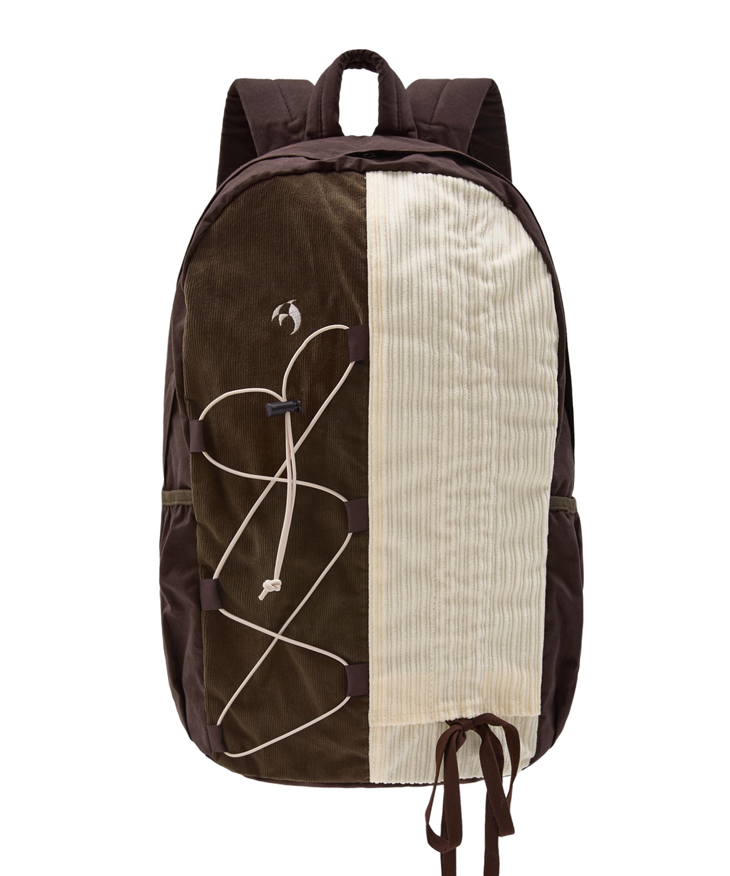【Wai Kei】 Half string corduroy backpack /追跡付 MUSINSA公式 | WAI KEI Half String Corduroy Backpack Brown