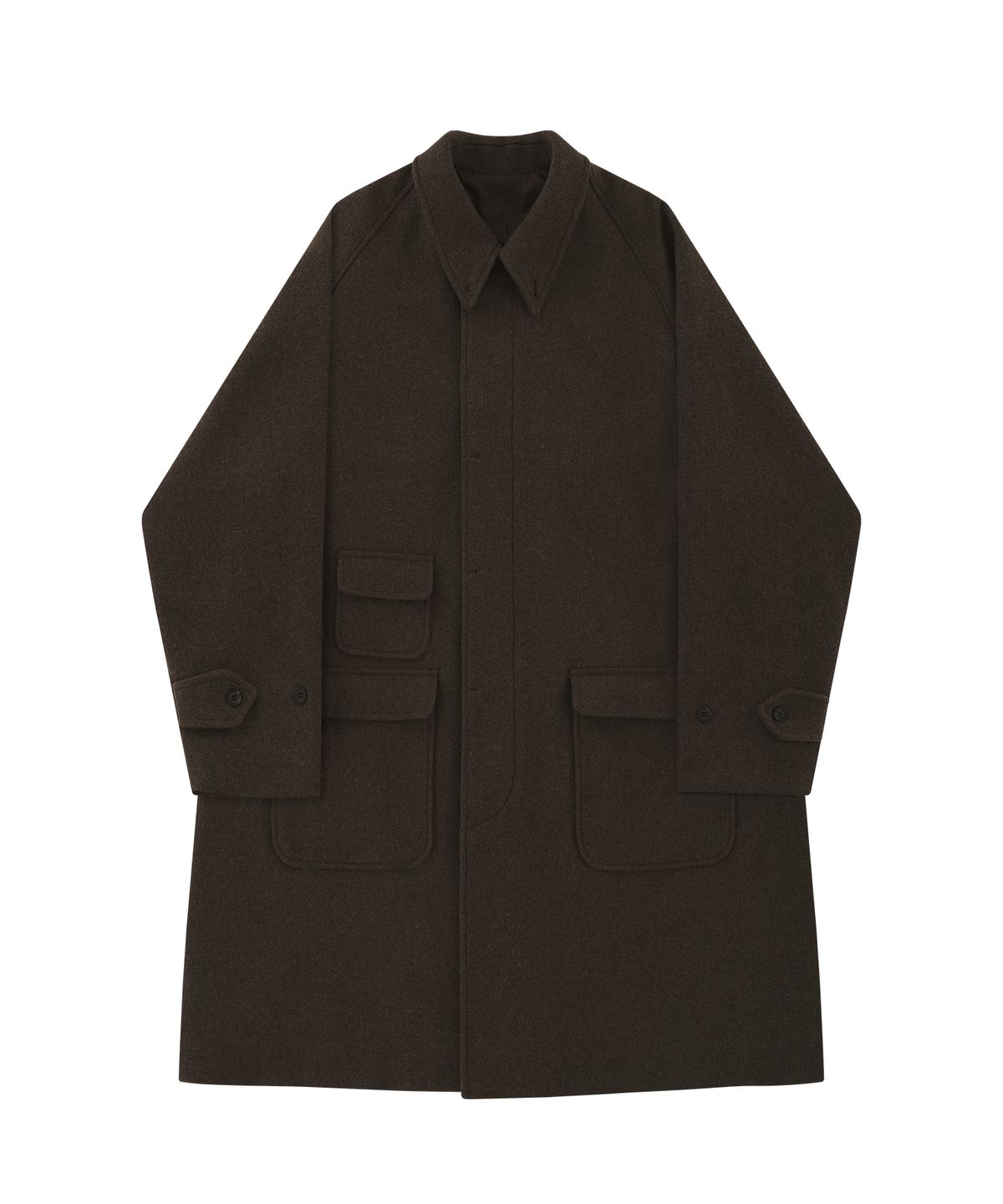 벨리프(BELLIEF) Wool comfort Raglan Coat (Brown)