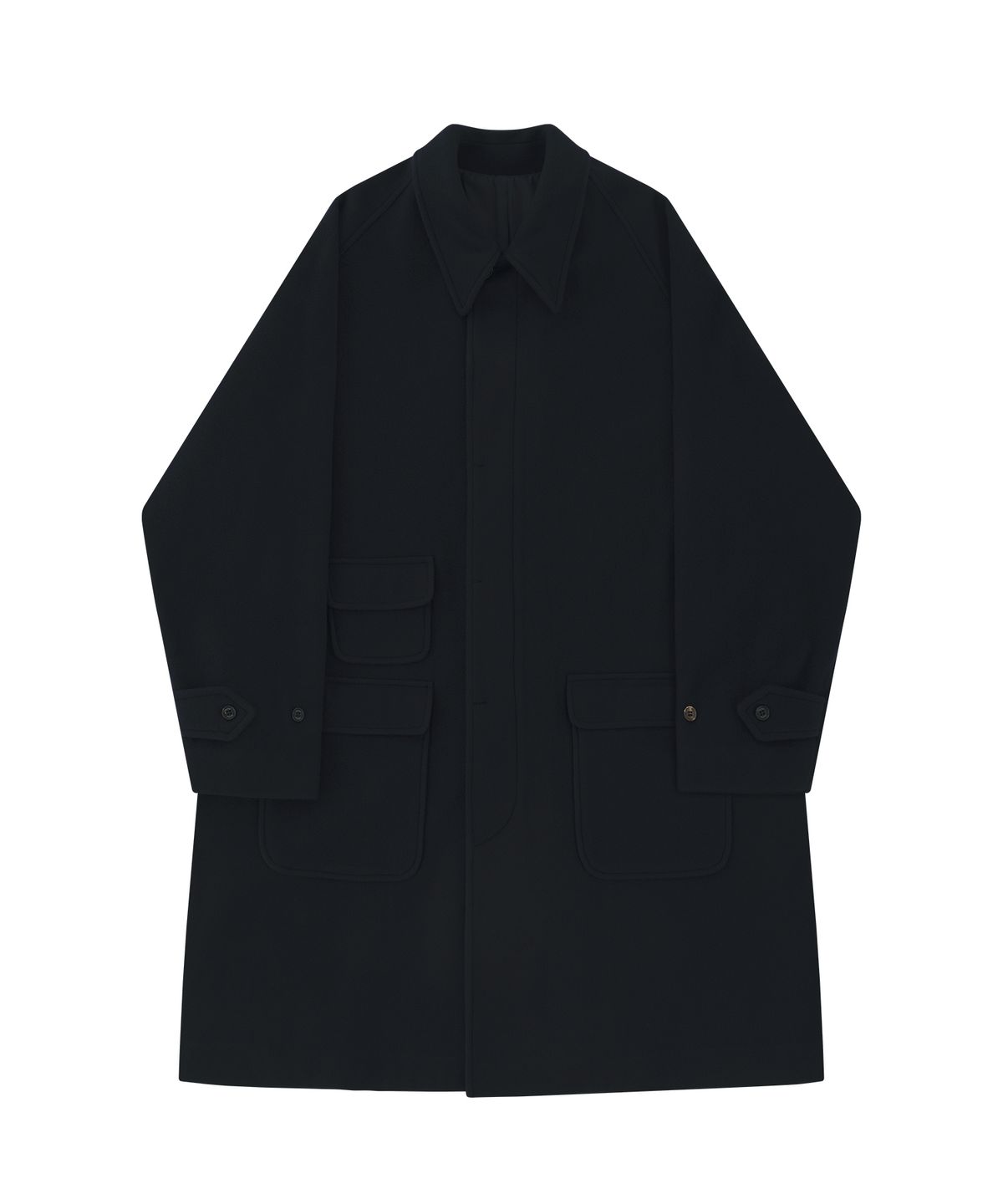 벨리프(BELLIEF) Wool comfort Raglan Coat (Navy)